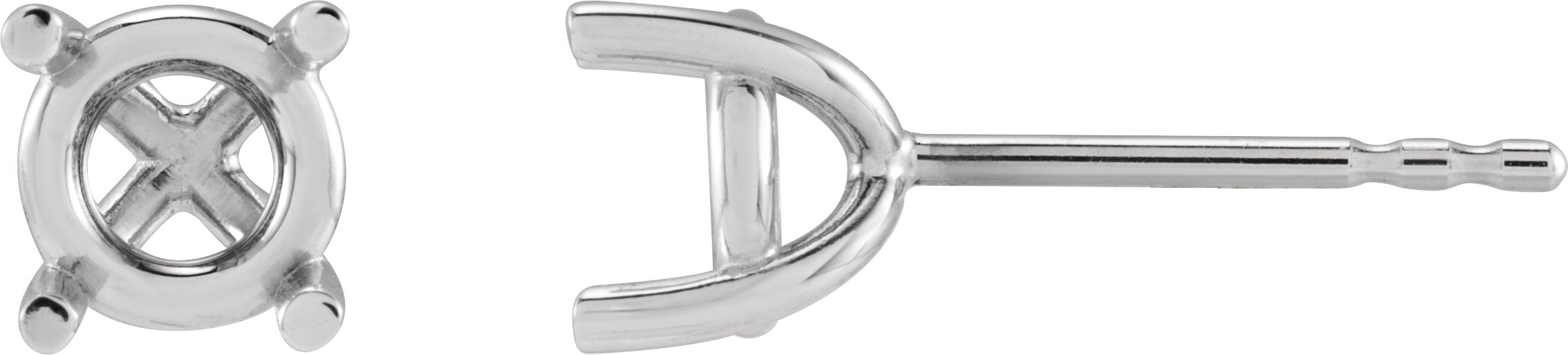 Round 4-Prong Earrings