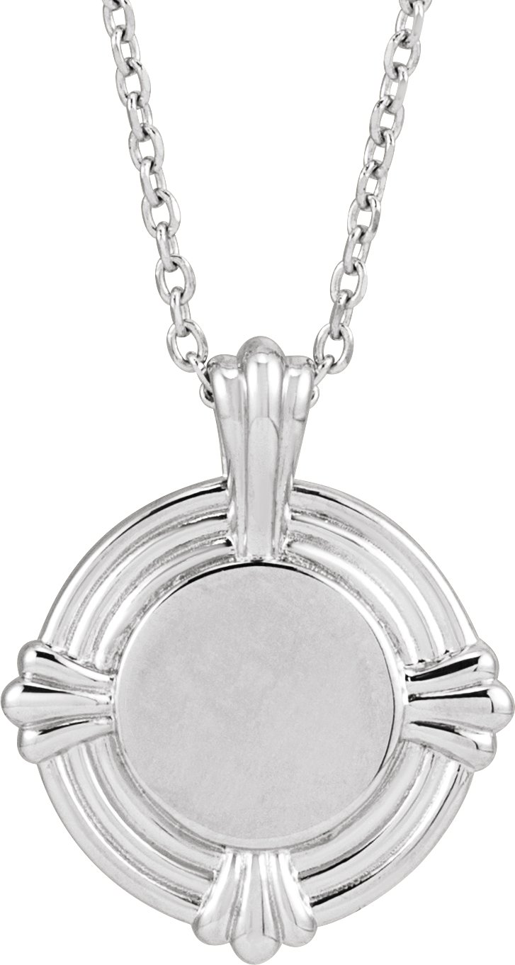 Sterling Silver Engravable Sculptural 16-18" Necklace