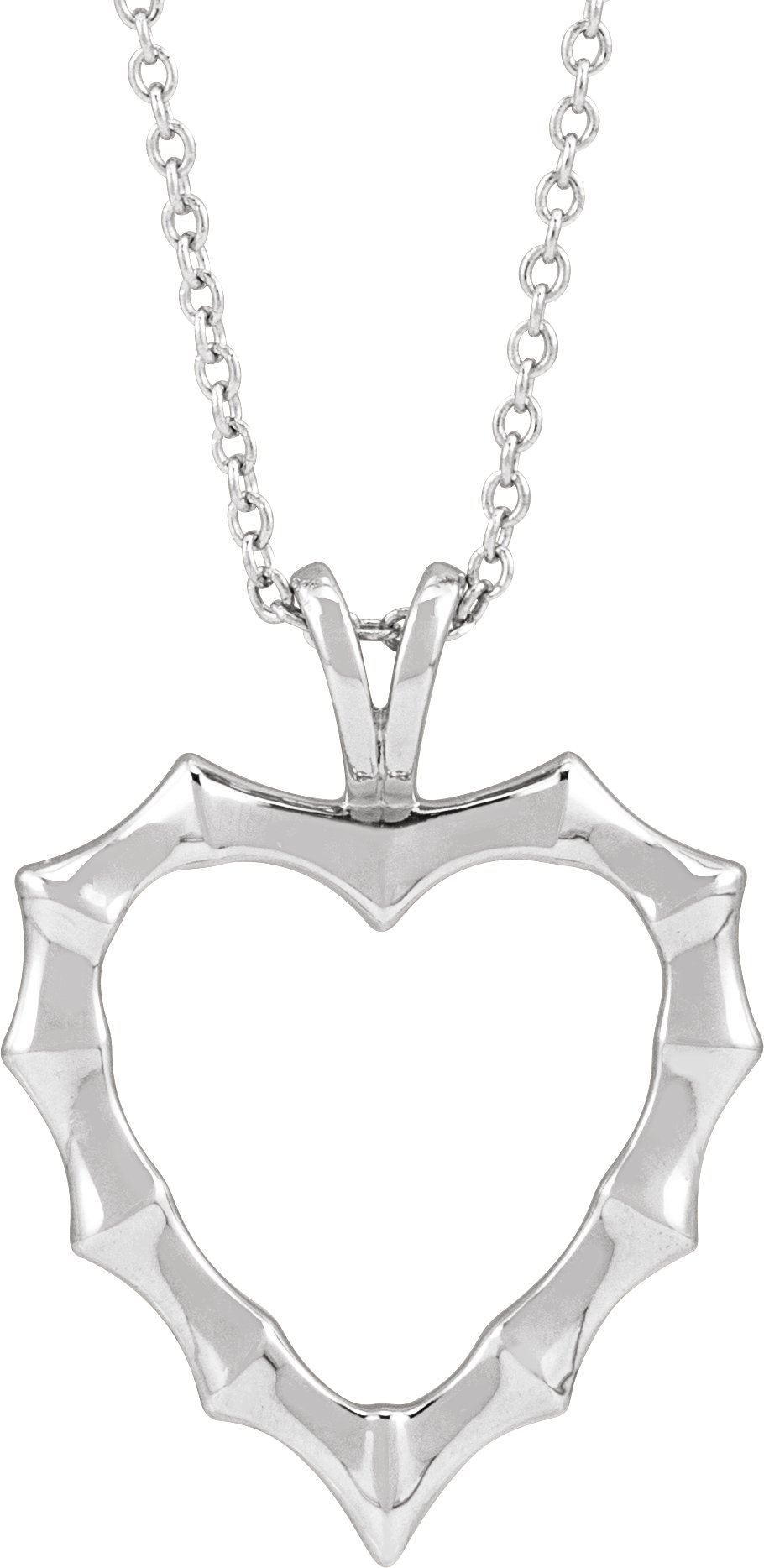 Bamboo Heart Necklace & Pendant