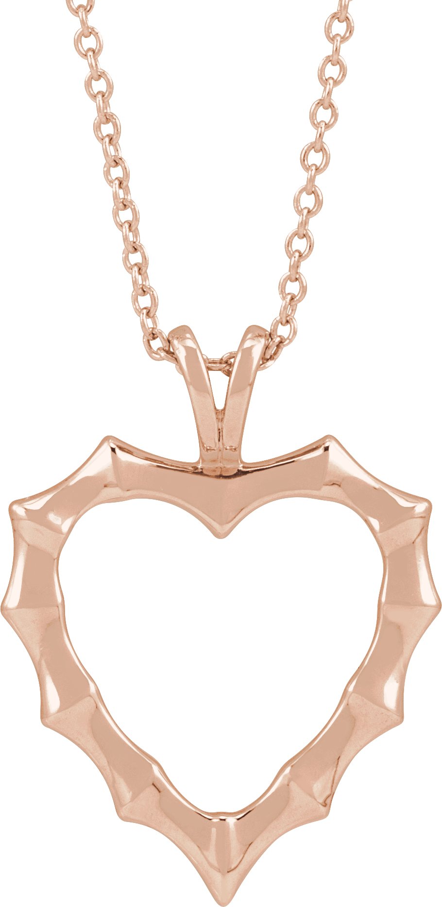 Bamboo Heart Necklace & Pendant