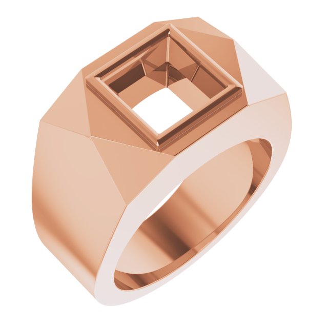 Geometric Bezel-Set Solitaire Ring