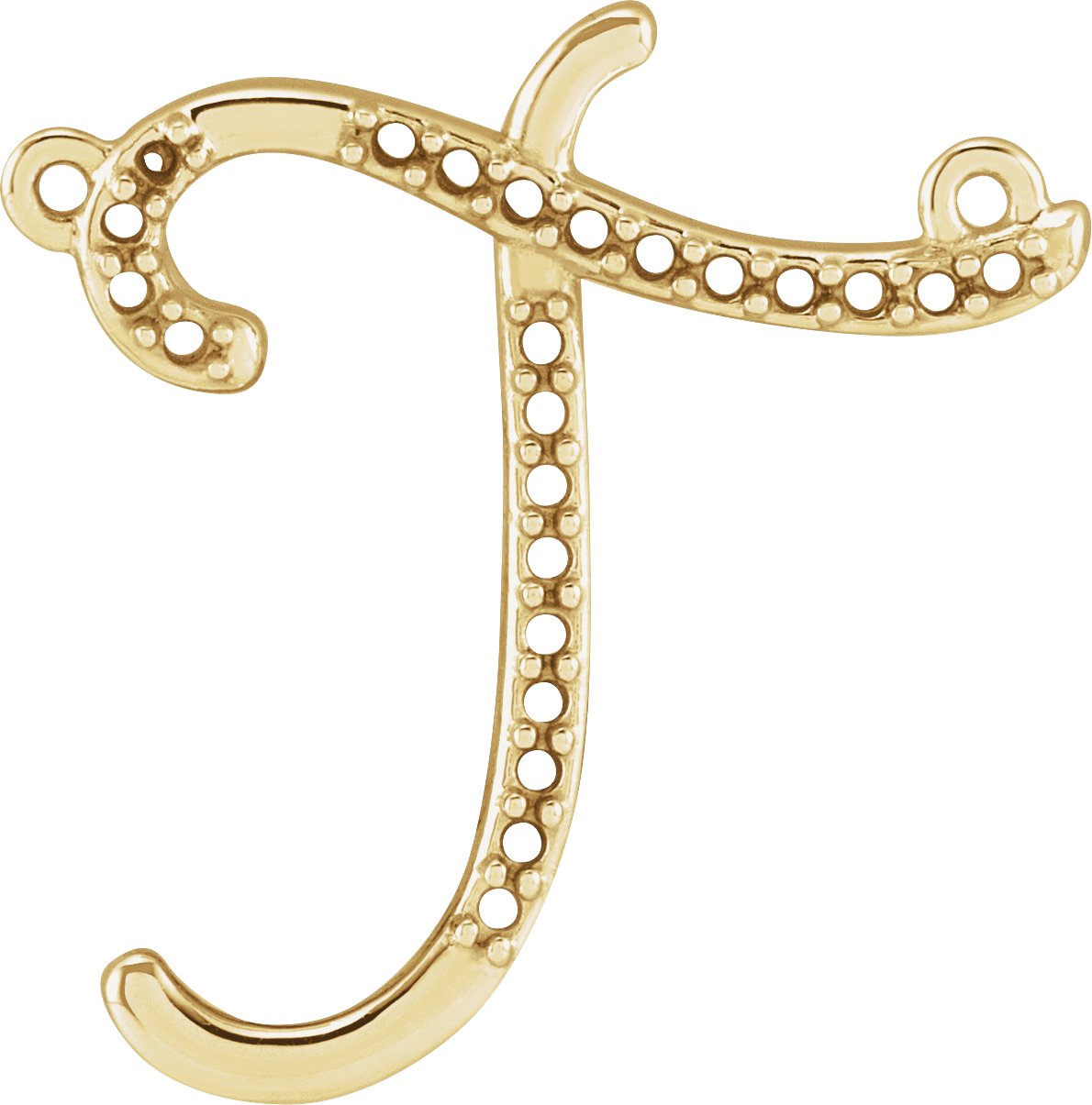 Script Initial Necklace Center