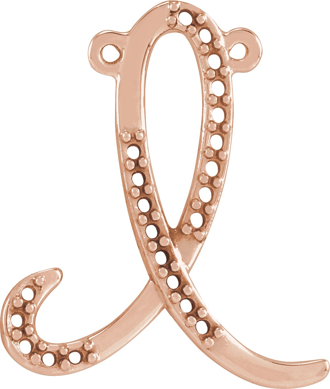 Script Initial Necklace Center