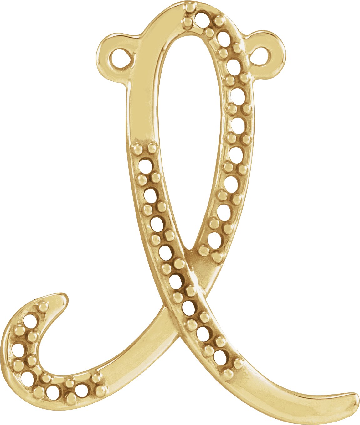 Script Initial Necklace Center