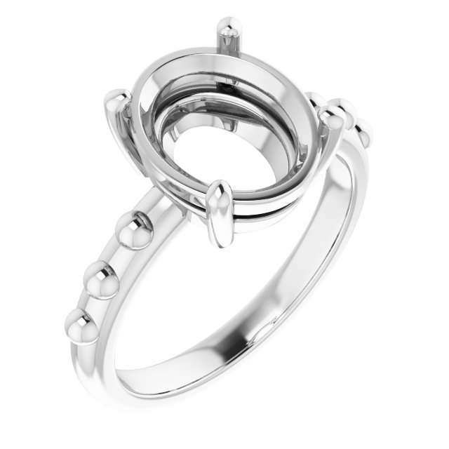 Beaded Solitaire Ring