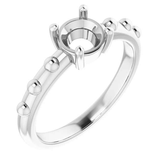 Beaded Solitaire Ring
