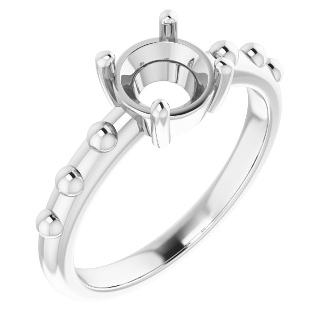 Beaded Solitaire Ring