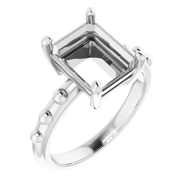 Beaded Solitaire Ring