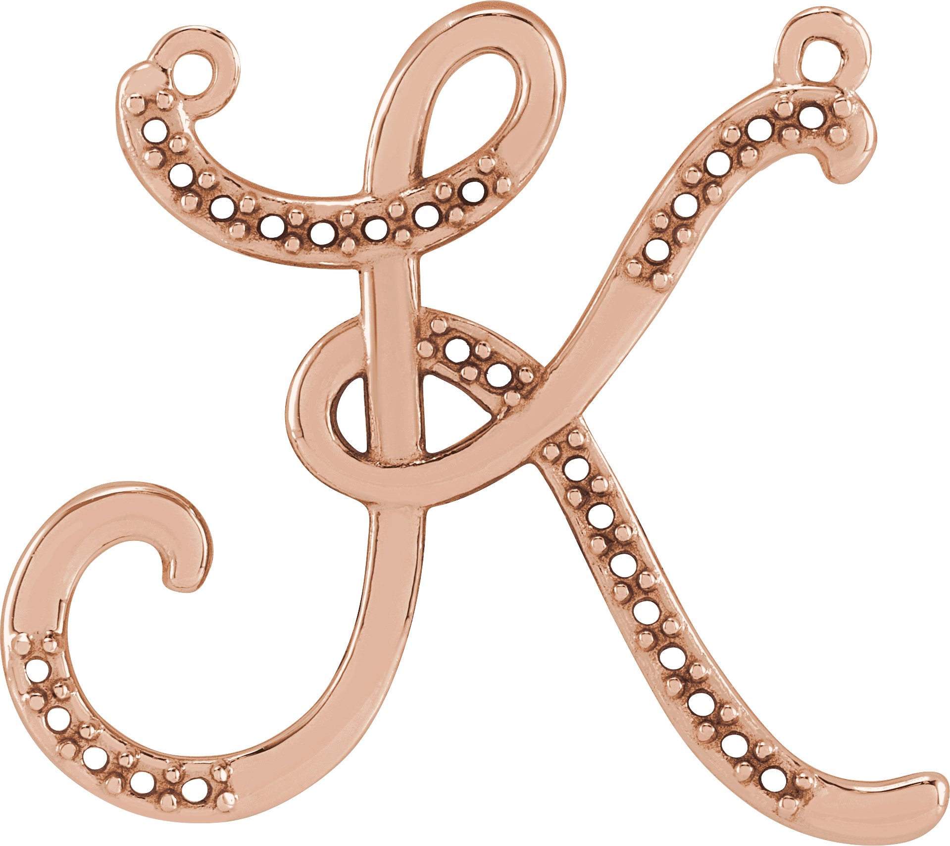 Script Initial Necklace Center