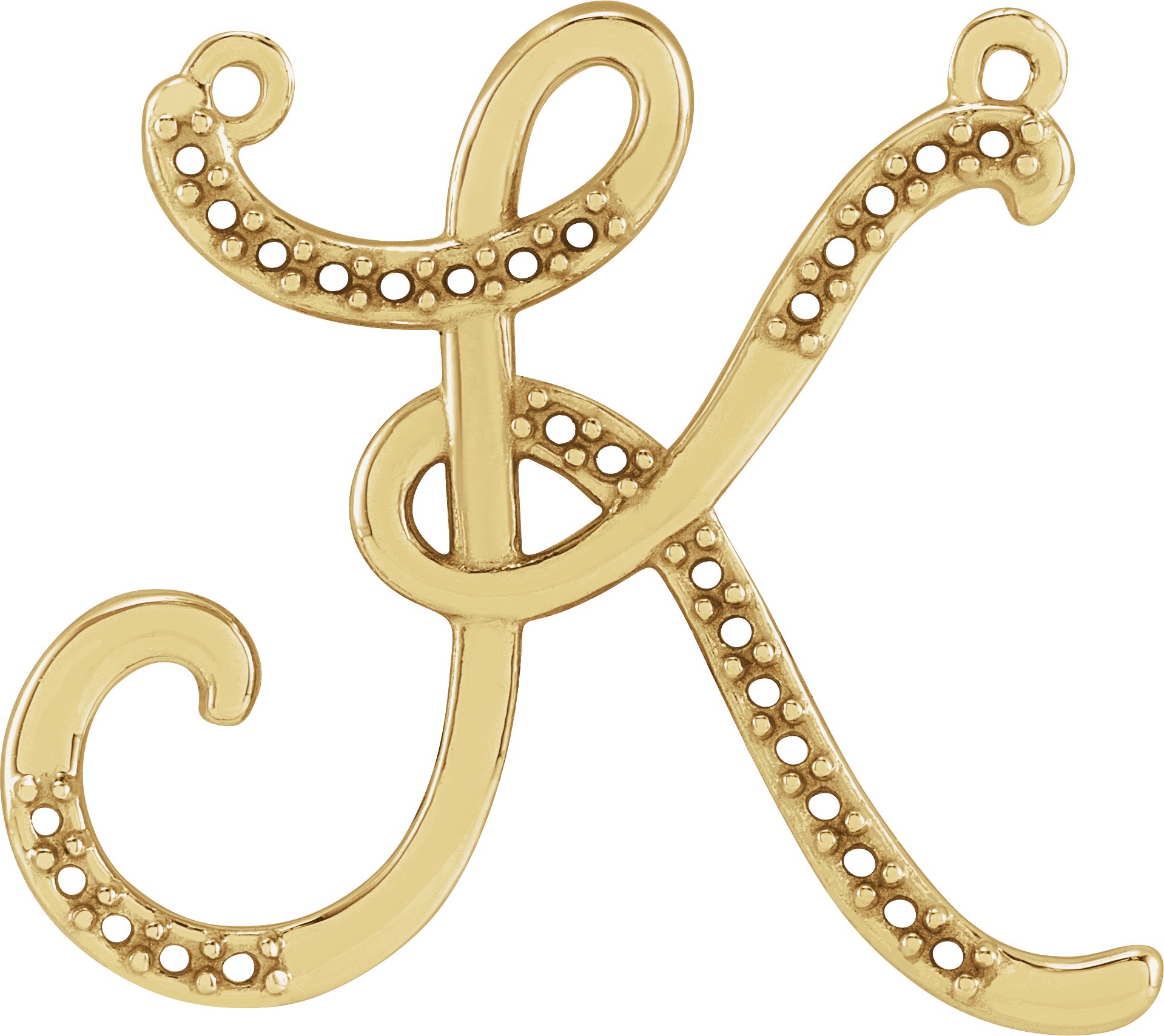 Script Initial Necklace Center