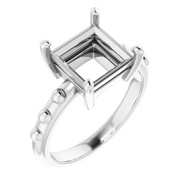 Beaded Solitaire Ring