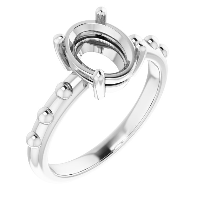 Beaded Solitaire Ring
