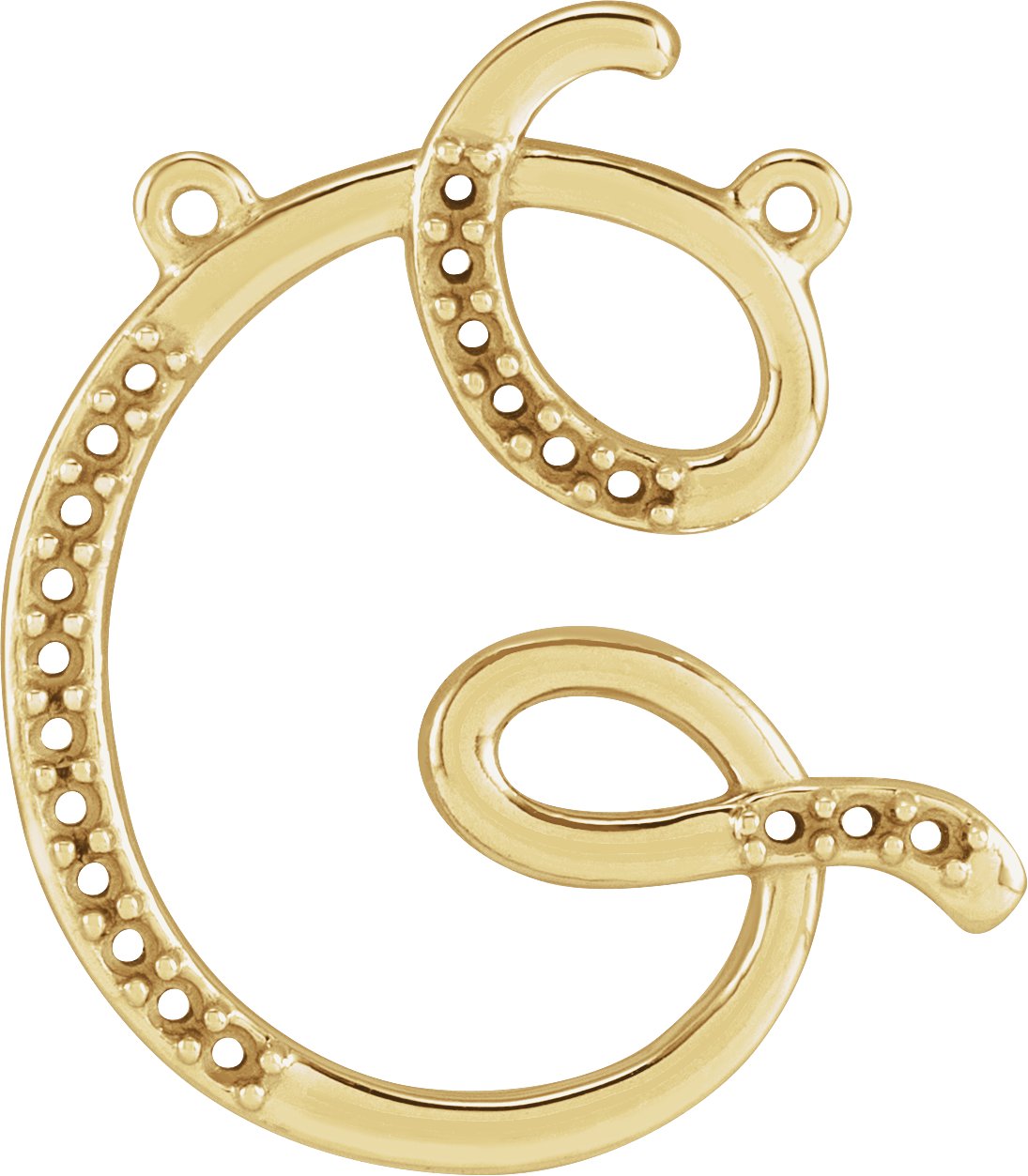 Script Initial Necklace Center