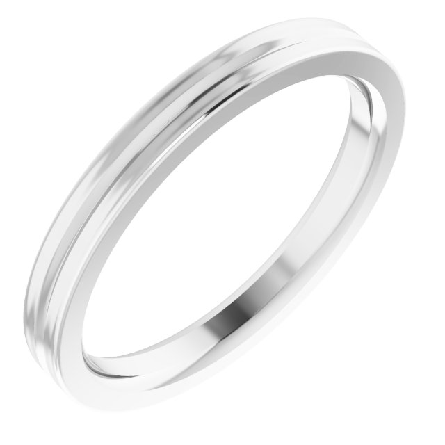 Grooved Comfort-Fit Flat Band