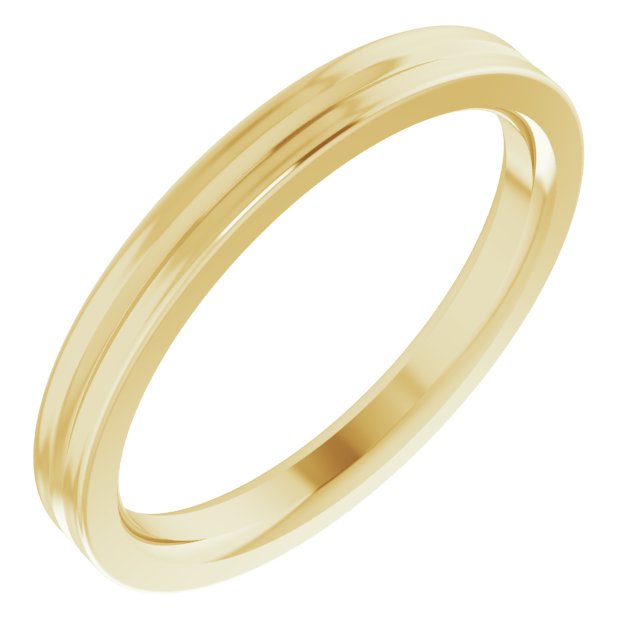Grooved Comfort-Fit Flat Band