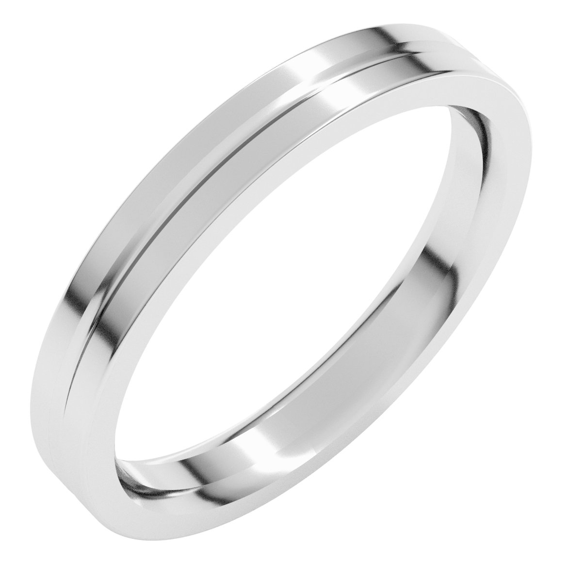 Grooved Comfort-Fit Flat Band
