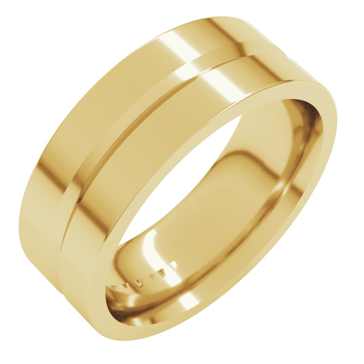 Grooved Comfort-Fit Flat Band