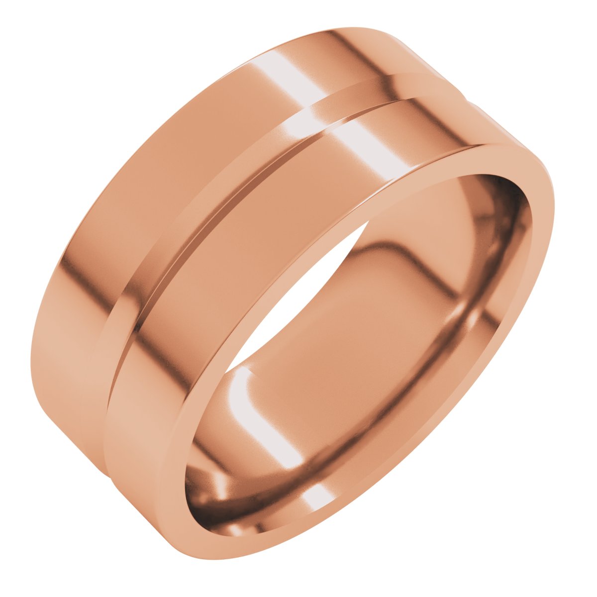 Grooved Comfort-Fit Flat Band