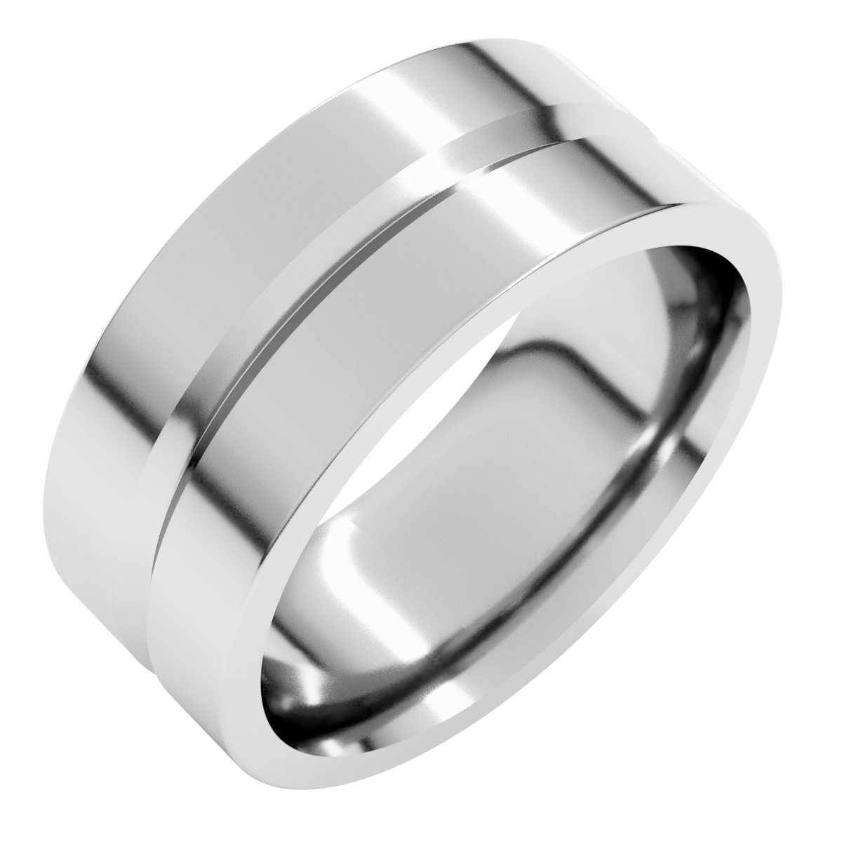Grooved Comfort-Fit Flat Band