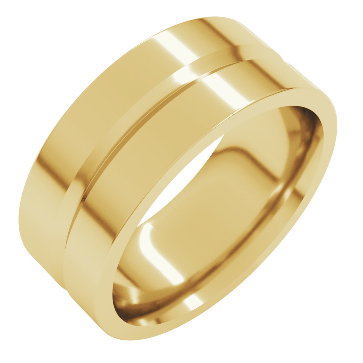Grooved Comfort-Fit Flat Band
