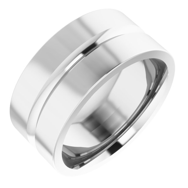 Grooved Comfort-Fit Flat Band