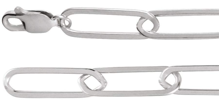 Sterling Silver 6.2 mm Paperclip-Style 20 Chain