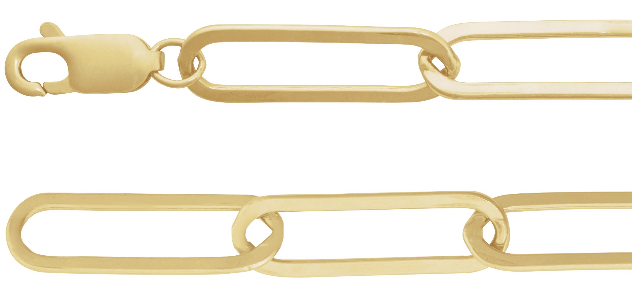 14K Yellow Gold-Filled 6.2 mm Paperclip-Style 20" Chain