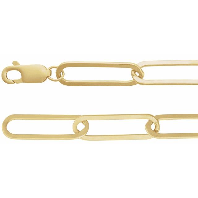 14K Yellow Gold Filled 6.2 mm Paperclip-Style 7