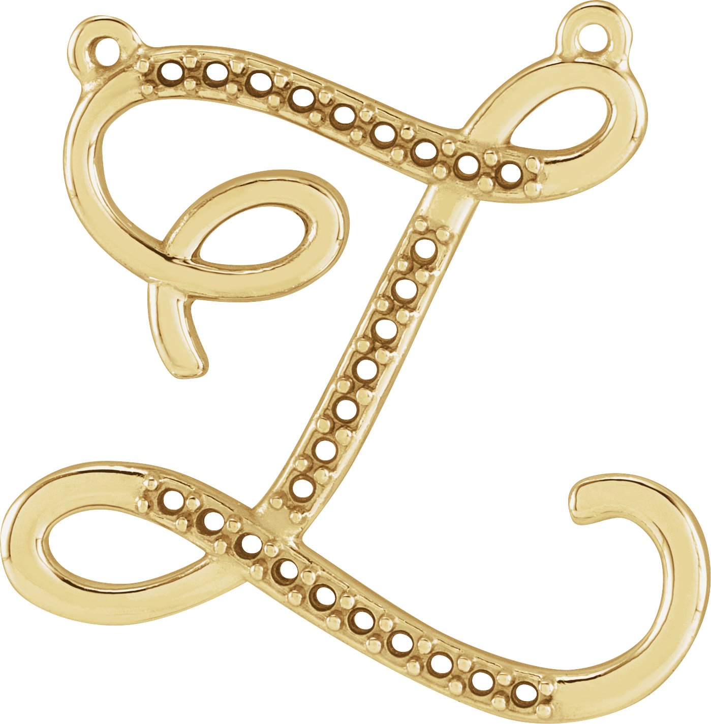 Script Initial Necklace Center