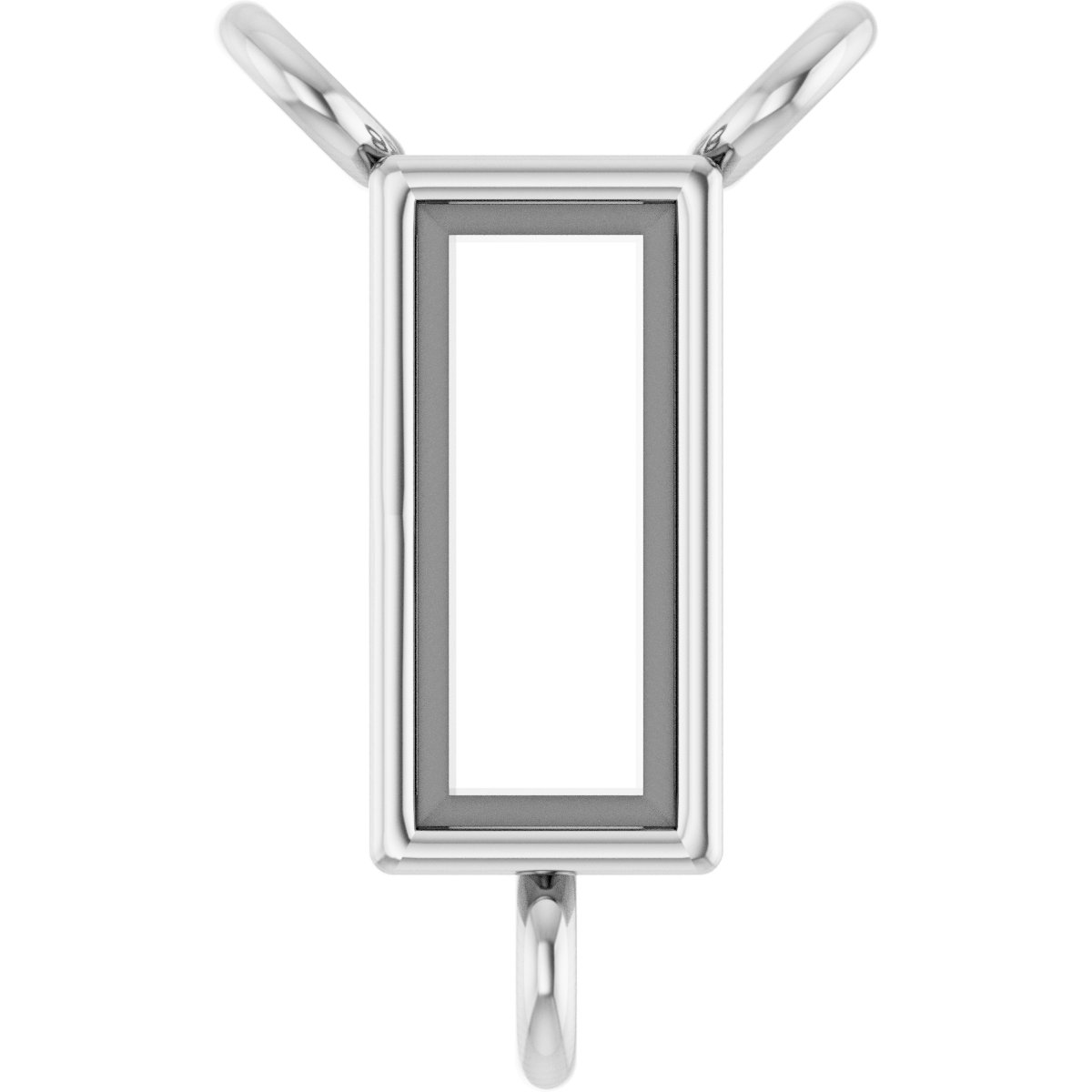 Bezel-Set Solitaire Necklace Center