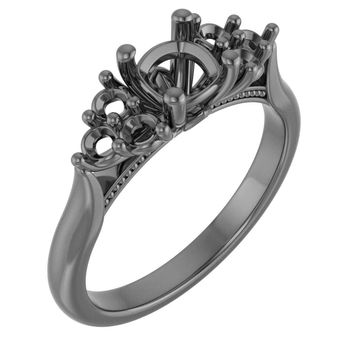 6 mm Square Engagement Ring Mounting