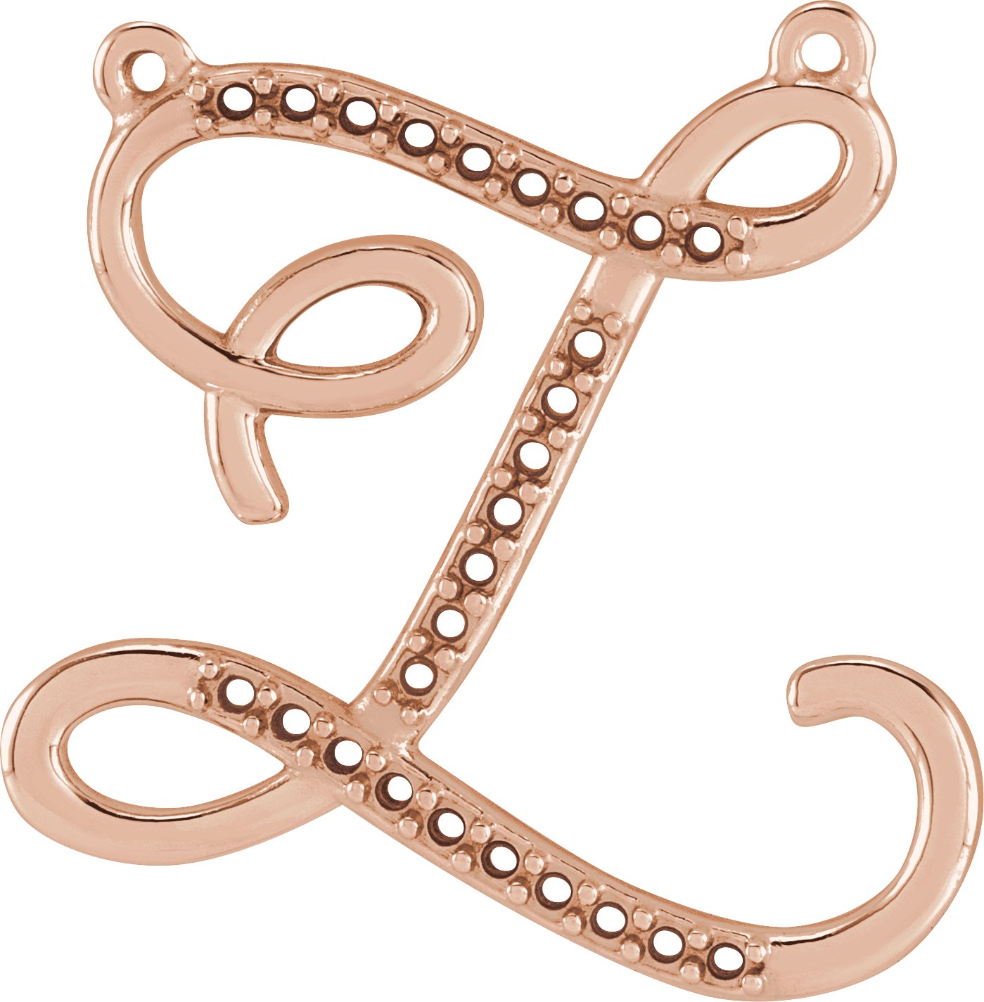 Script Initial Necklace Center