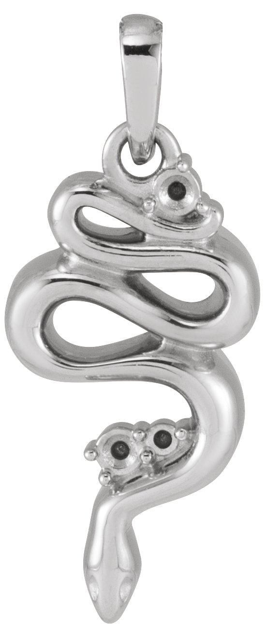 Accented Serpent Necklace or Pendant