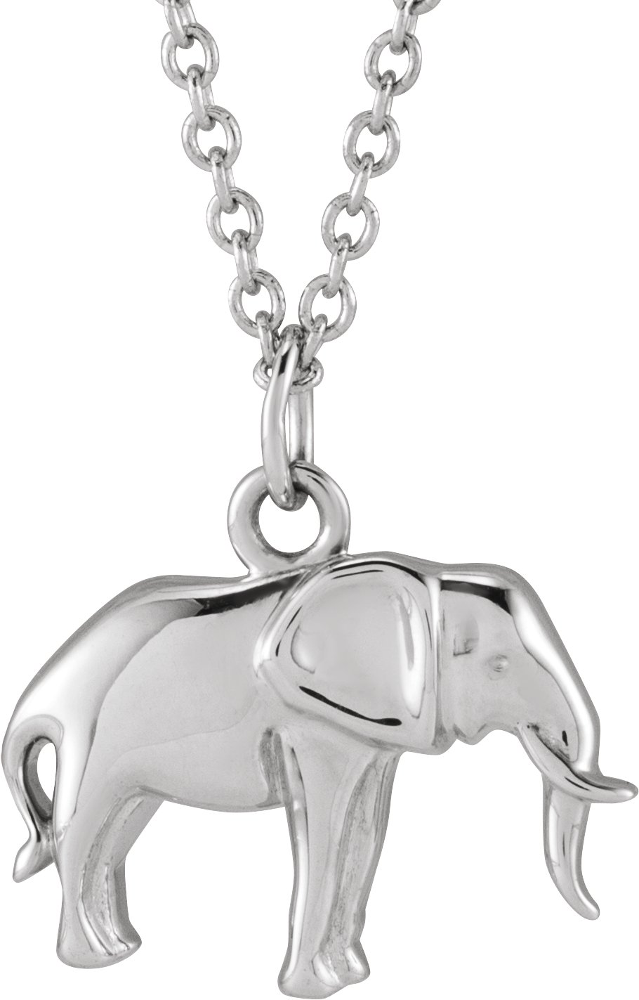14K Gold Elephant 16 to 18 inch Necklace