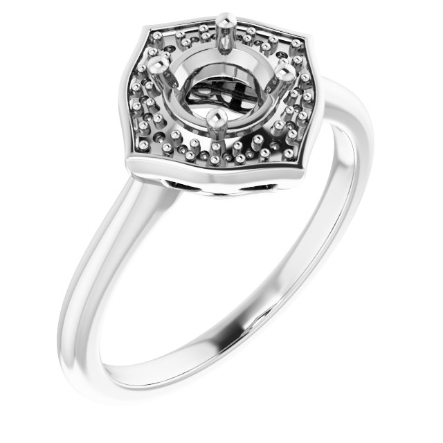 Vintage-Inspired Halo-Style Ring