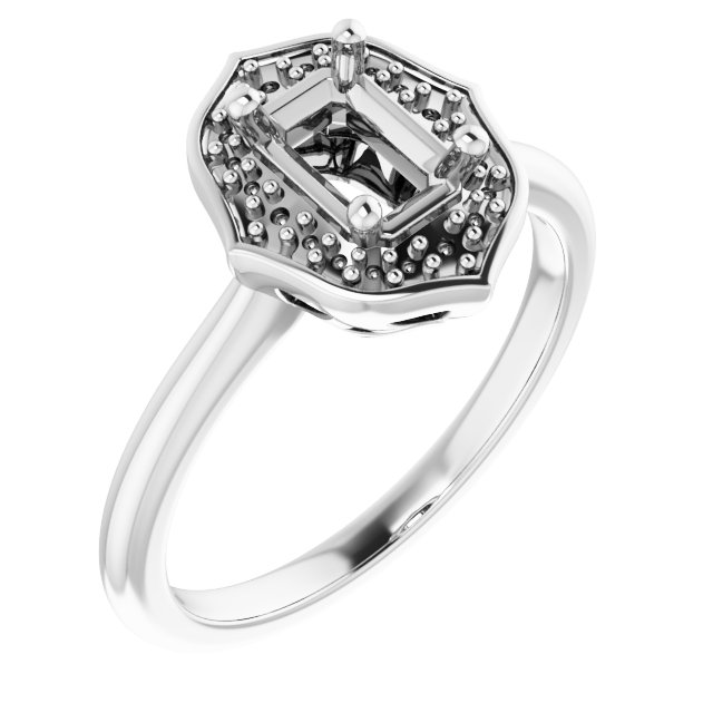 Vintage-Inspired Halo-Style Ring