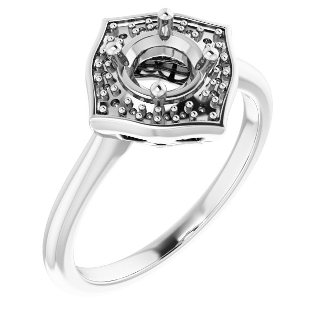 Vintage-Inspired Halo-Style Ring