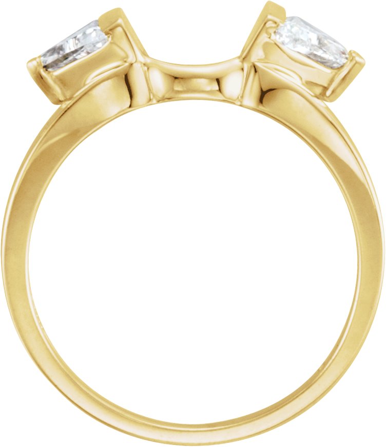 Alternative view of 3/8 CTW Natural Diamond Wrap-Style Ring Enhancer – 14K Yellow Gold