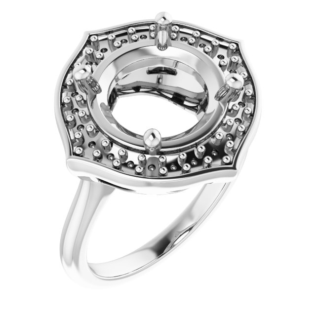 Vintage-Inspired Halo-Style Ring
