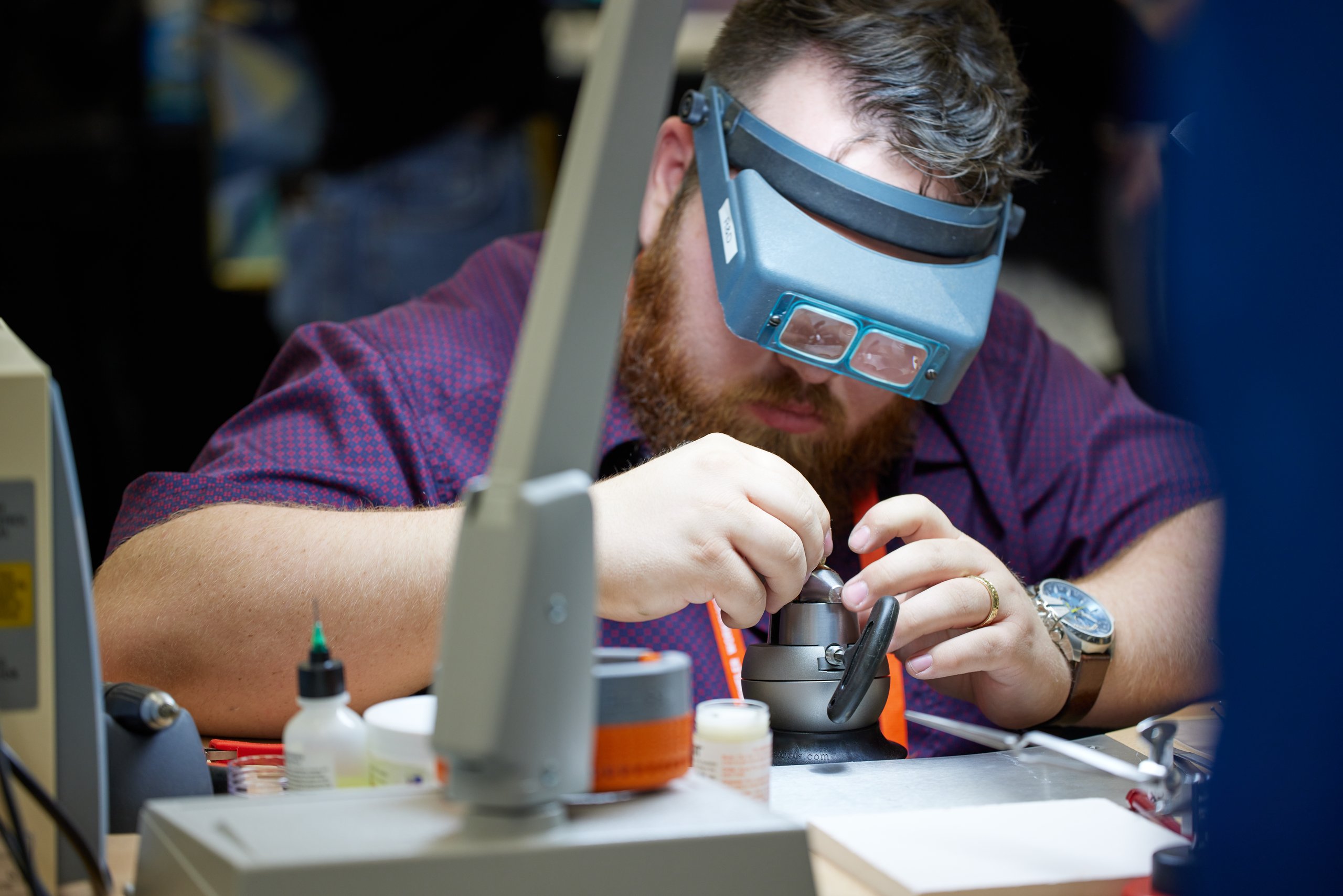 Jewelry student at Stuller event