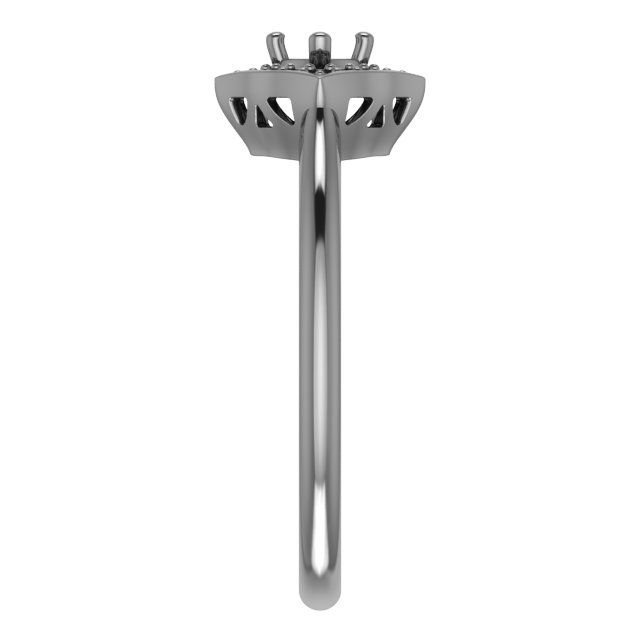 4.5x3 mm Pear Ring Mounting view 4
