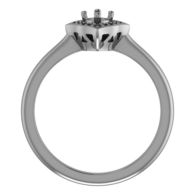 4.5x3 mm Pear Ring Mounting view 2