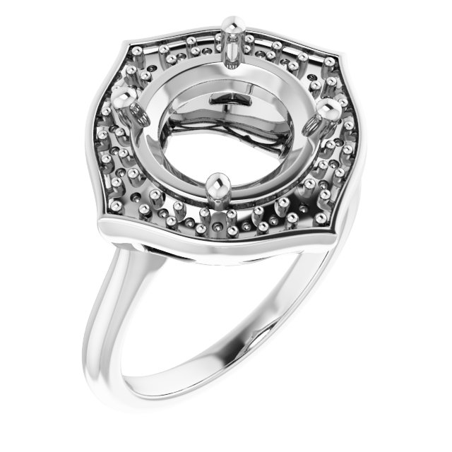 Vintage-Inspired Halo-Style Ring