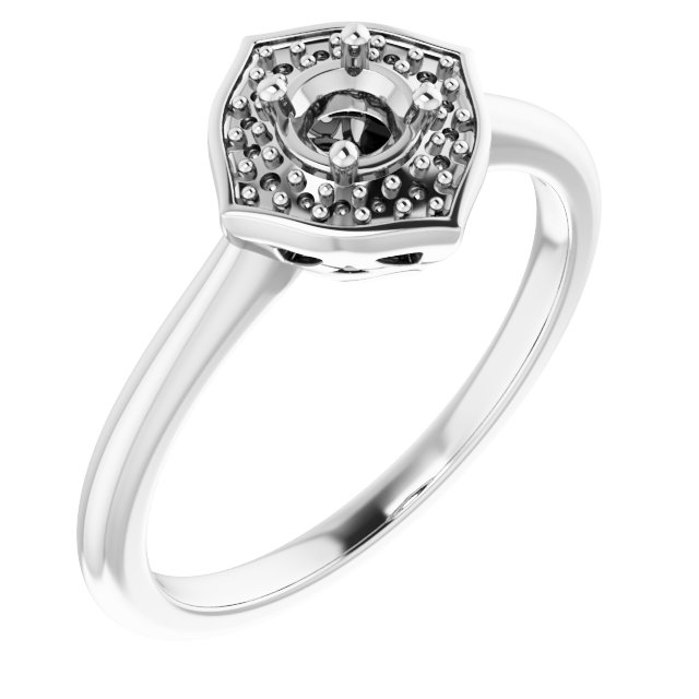 Vintage-Inspired Halo-Style Ring