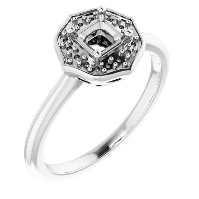 Vintage-Inspired Halo-Style Ring