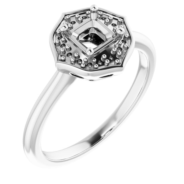 Vintage-Inspired Halo-Style Ring