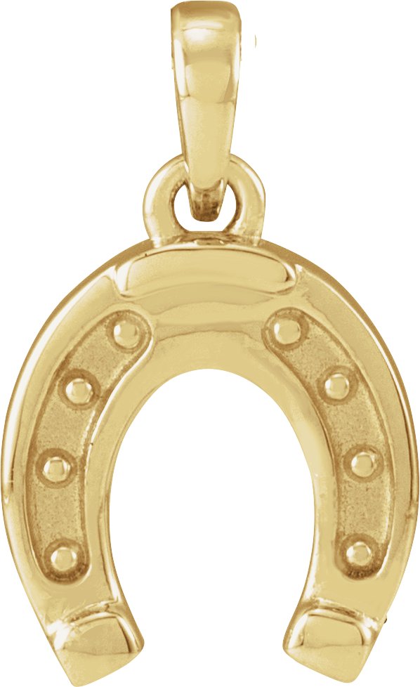 14K Yellow Horseshoe Pendant