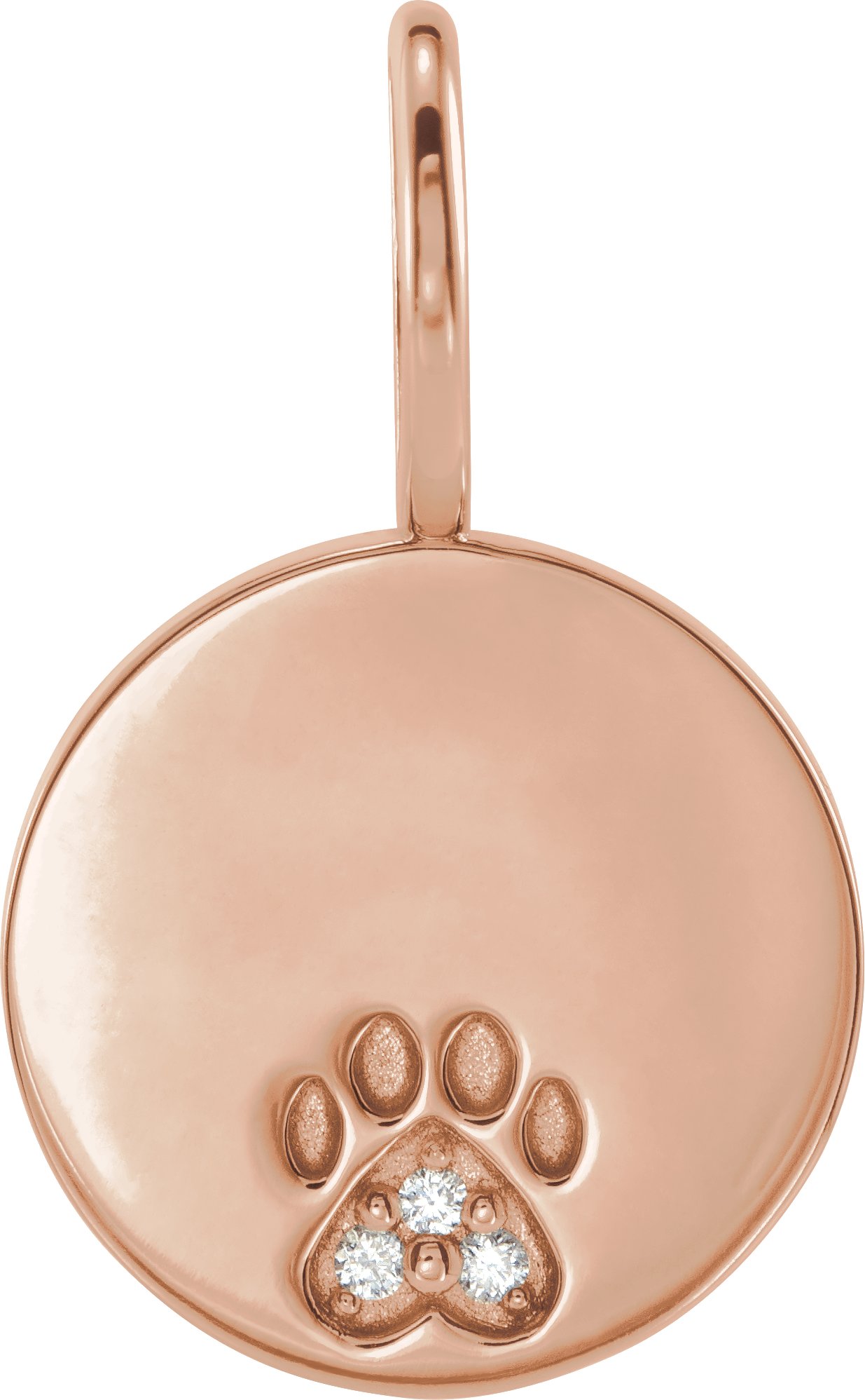 Engraved Paw Print Charm/Pendant