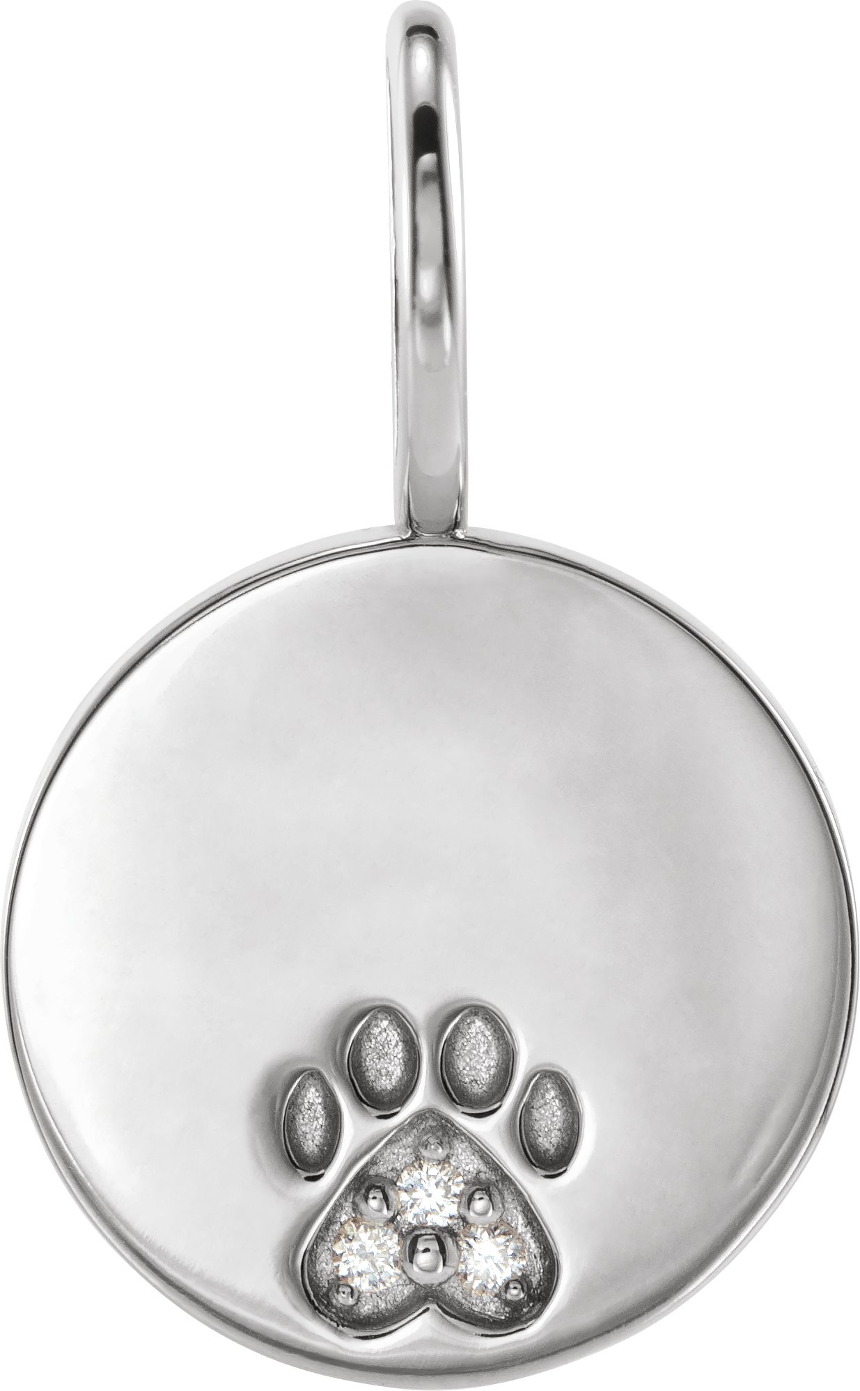 Engraved Paw Print Charm/Pendant