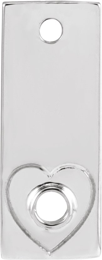 Engravable Heart Bar Dangle